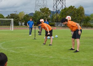 日東シンコー杯 U-10福井県少年サッカー選手権大会でフリースタイルフットボール